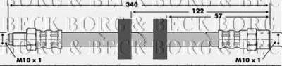 BORG & BECK bbh6023 -  Тормозной шланг